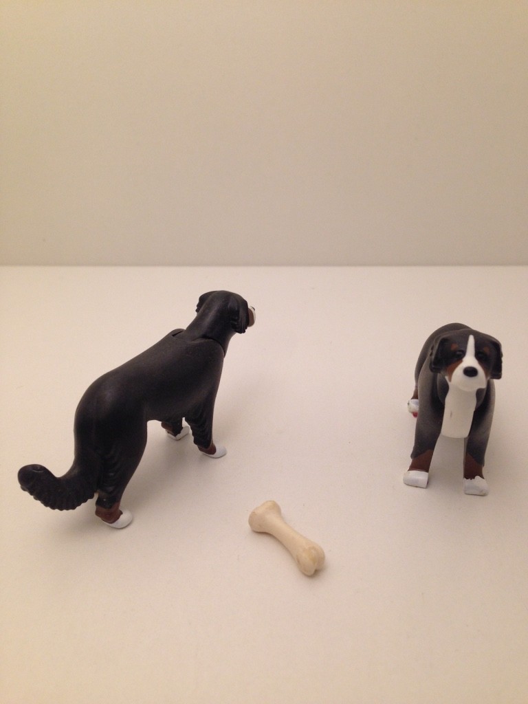 Chiens avec os Playmobil