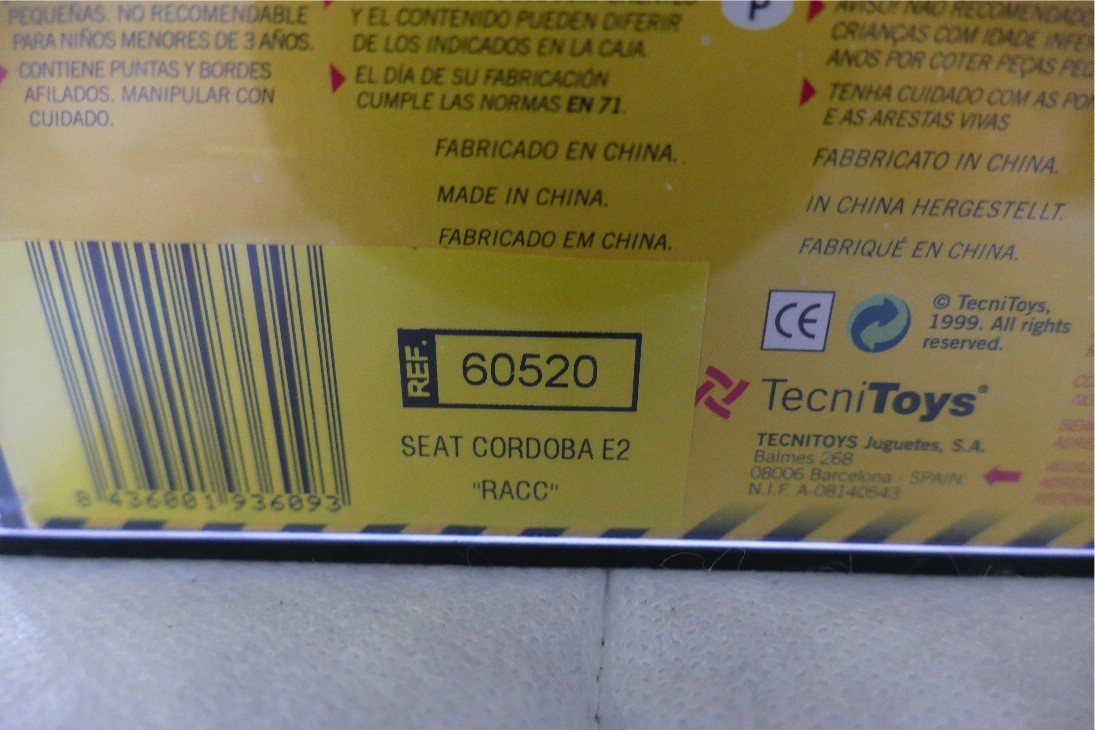 SCALEXTRIC REF 60520 SEAT CORDOBA E2 « RACC »