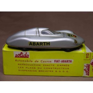 SOLIDO 1/43 - FIAT ABARTH GRISE AVEC SA BOITE - REF 113