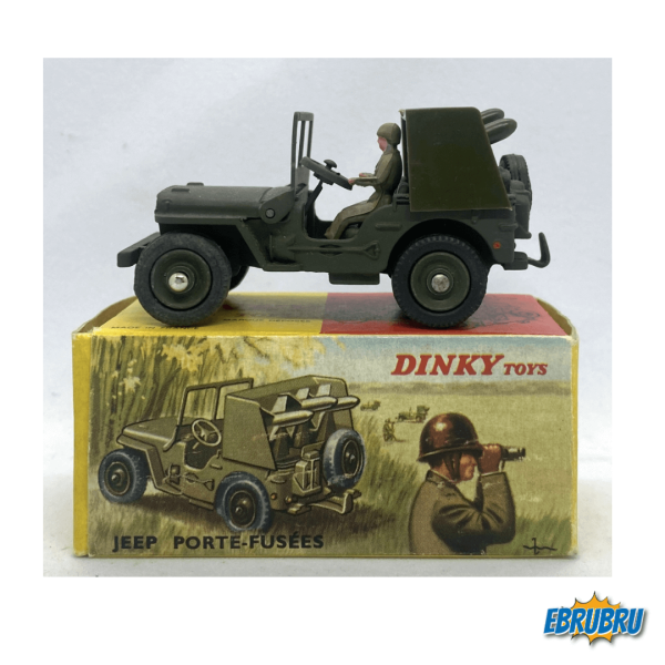 VOITURE JEEP PORTE FUSÉE MILITAIRE DINKY TOYS REF 828