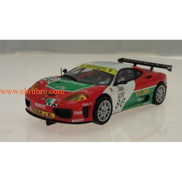 Ferrari 360 GTC Rose Island N°86 G. ROSA-L.DRUDI-F.BABINI Scalextric SCX réf 62020