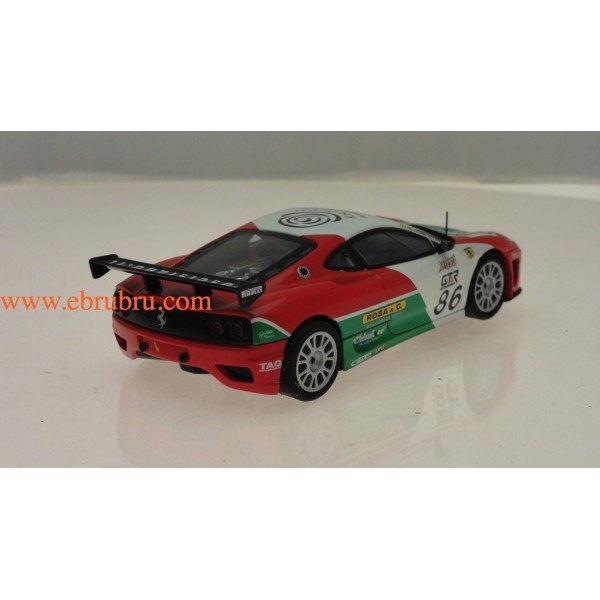 Ferrari 360 GTC Rose Island N°86 G. ROSA-L.DRUDI-F.BABINI Scalextric SCX réf 62020