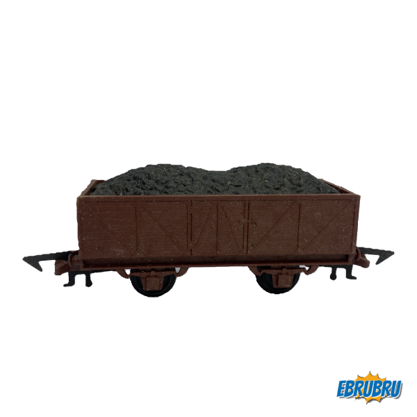 Wagon marchandises transport de charbon marron  JOUEF