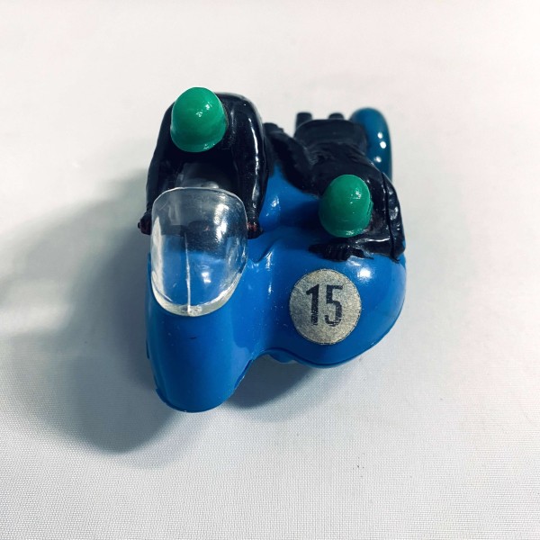 Sidecar Typhoon bleu - casque vert - Scalextric Ref B1