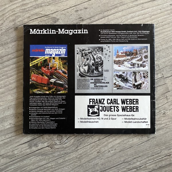 CATALOGUE ANNÉES 82/83 MARKLIN