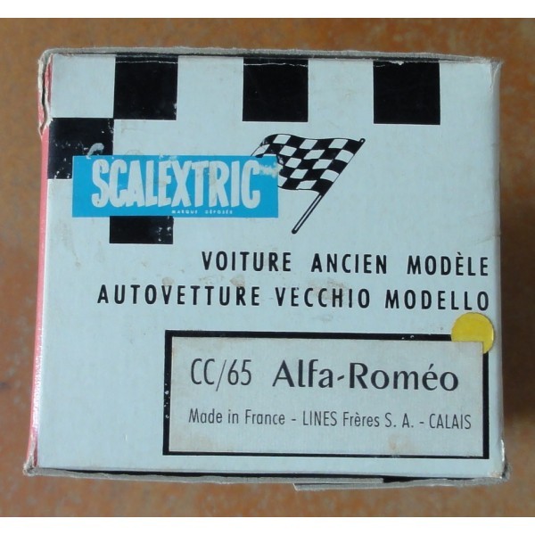 SCALEXTRIC BOITE ORIGINALE CC/65 ALFA ROMEO FRANCAISE CAJA BOXEE