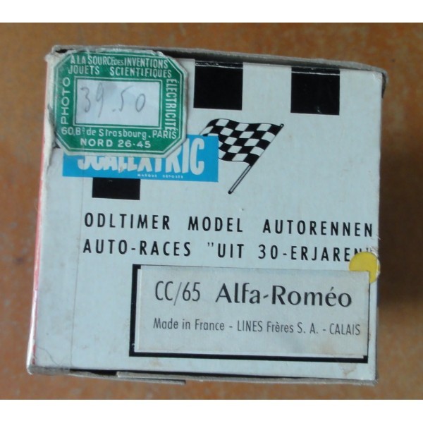 SCALEXTRIC BOITE ORIGINALE CC/65 ALFA ROMEO FRANCAISE CAJA BOXEE