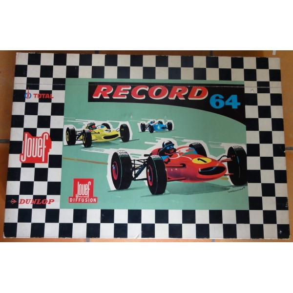 COFFRET JOUEF RÉF 3706 AVEC UNE BRM F1 VERTE AVEC AILERON ET FERRARI F1 JAUNE AVEC AILERON ET LE PONT DUNLOP