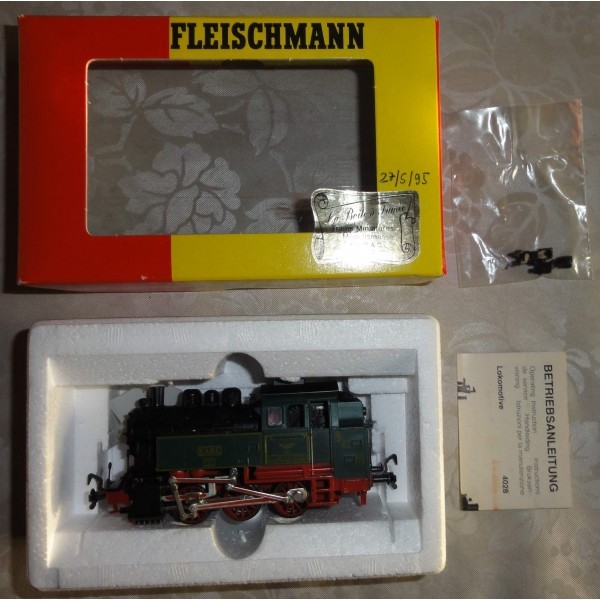 LOCOMOTIVE FLEISCHMANN 4028 Dampflok Zahnradbahn Grüner Karl Ep II Spur H0 – OVP