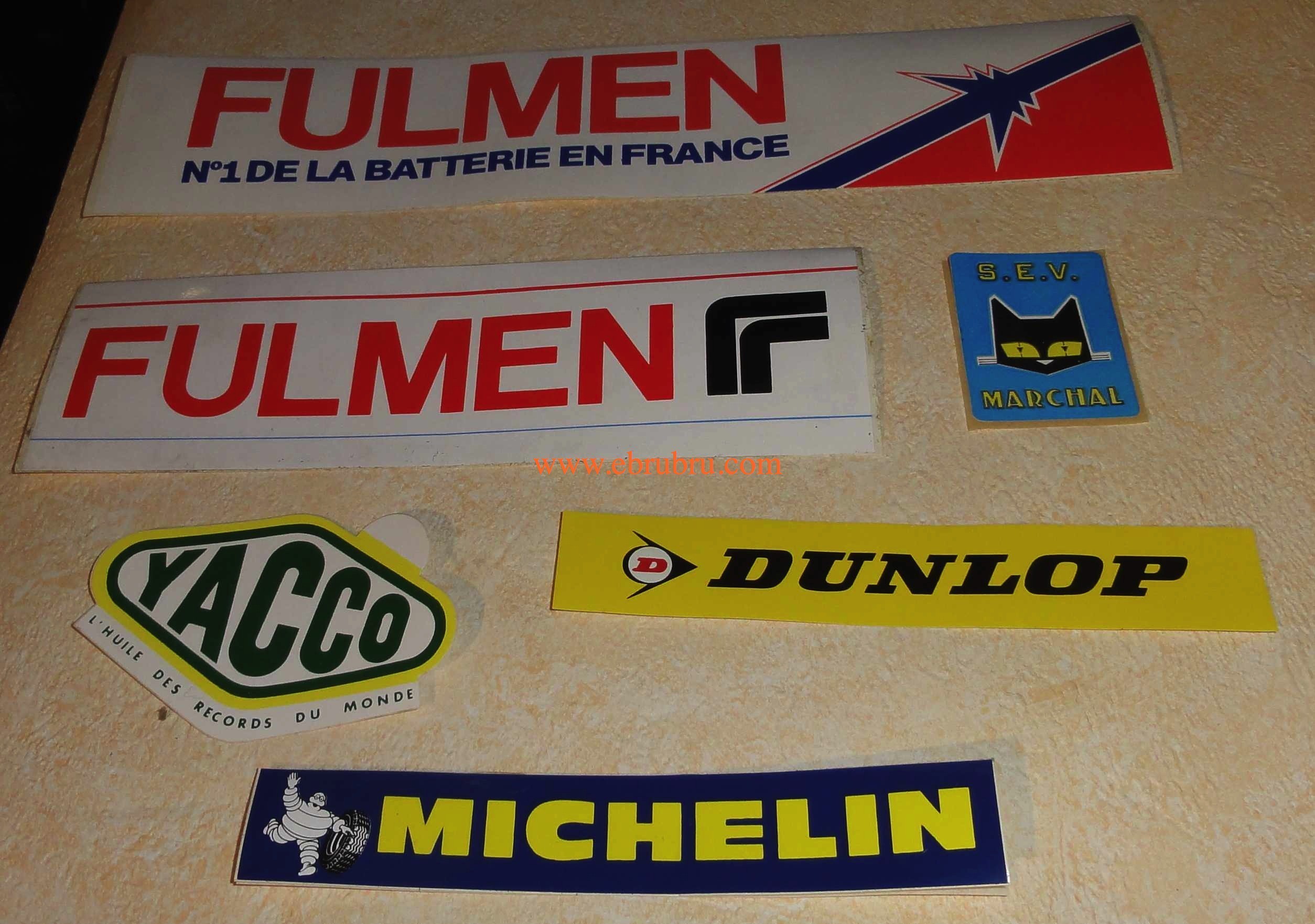 6 autocollants anciens starlux garage  station service 1