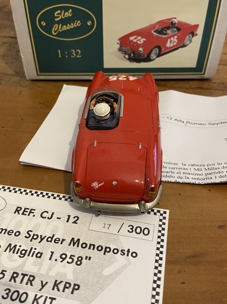 ALFA ROMEO SPYDER MONOPOSTO  MILLE MIGLIA 1.958  SLOT CLASSIC CJ 12 RTR 