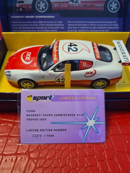 MASERATI COUPE CAMBRIOCORSA NO 42 TROFFEO 2003 SCALEXTRIC REF C2504