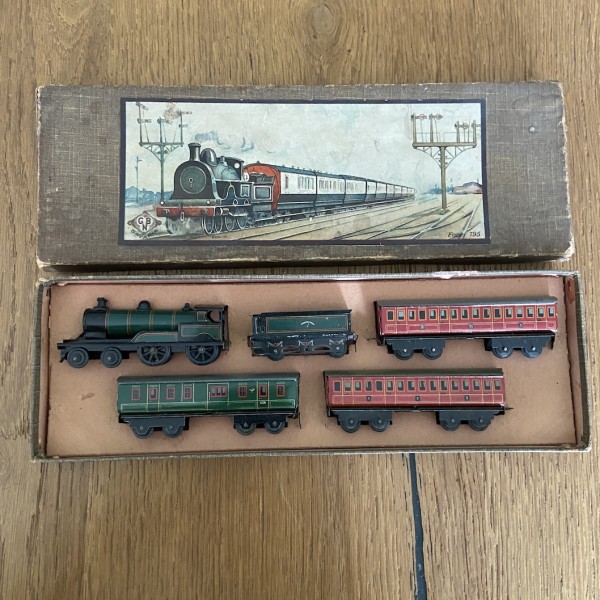TRAIN VAPEUR GBN BAVARIA EN BOITE JOUET DE TABLE AVANT 1934 Réf Form 795