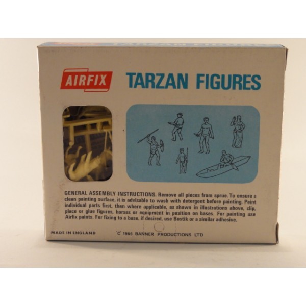 AIRFIX TARZAN FIGURES  HO & OO SCALE BLUE BOX TYPE 2  REF S33 - 50