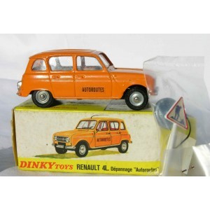 VOITURE 4L RENAULT DÉPANNAGE AUTOROUTES  DINKY TOYS RÉF 518 A ORANGE