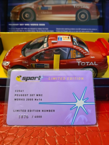 PEUGEOT 307 WRC WORKS 2005 NO 16 EDITION LIMITÉE 1876/4000 SCALEXTRIC REF C2561