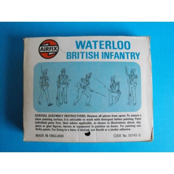 AIRFIX BLUE BOX WATERLOO  BRITISH INFANTRY