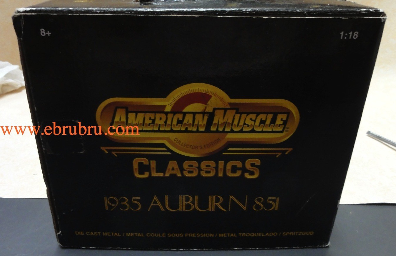 VOITURE ERTL AMERICAN MUSCLE  1935 Auburn Speedster 851 noire ref 7994