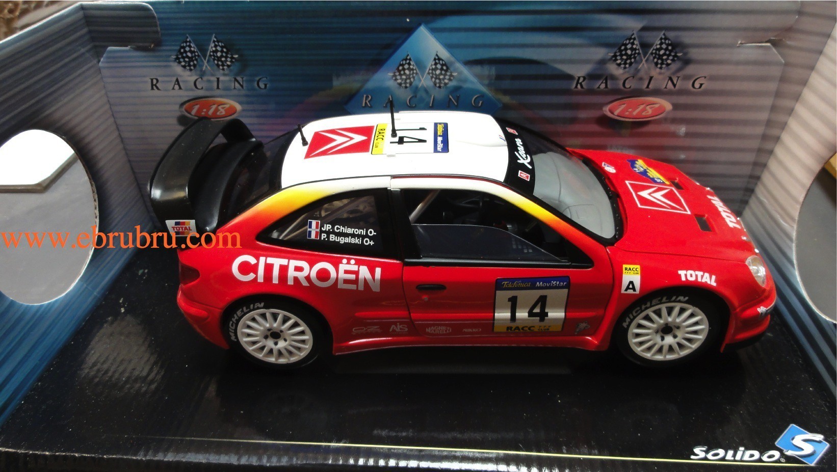 Voiture 1/18 Citroen Xsara T4 WRC 2001 Solido ref 9021