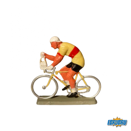 Coureur avec musette de ravitaillement - Maillot jaune et rouge - STARLUX Réf 296