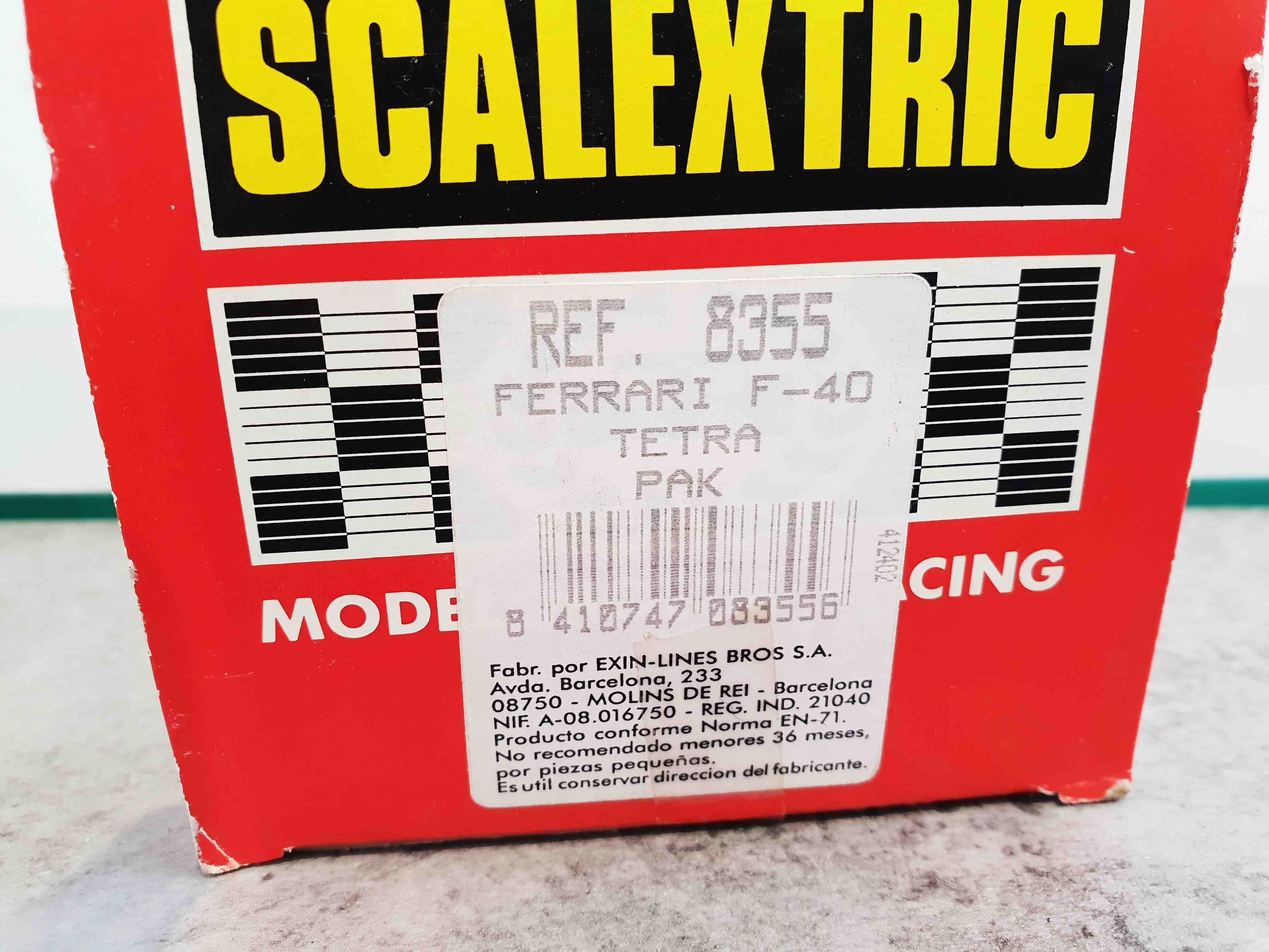 SCALEXTRIC SCX REF 855 FERRARI F 40 TETRA PAK