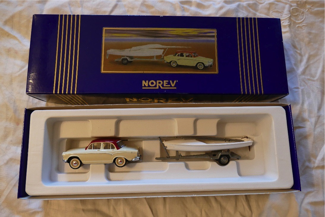 COFFRET NOREV SIMCA ARONDE ELYSEE P60 + DERIVEUR VOILIER 505