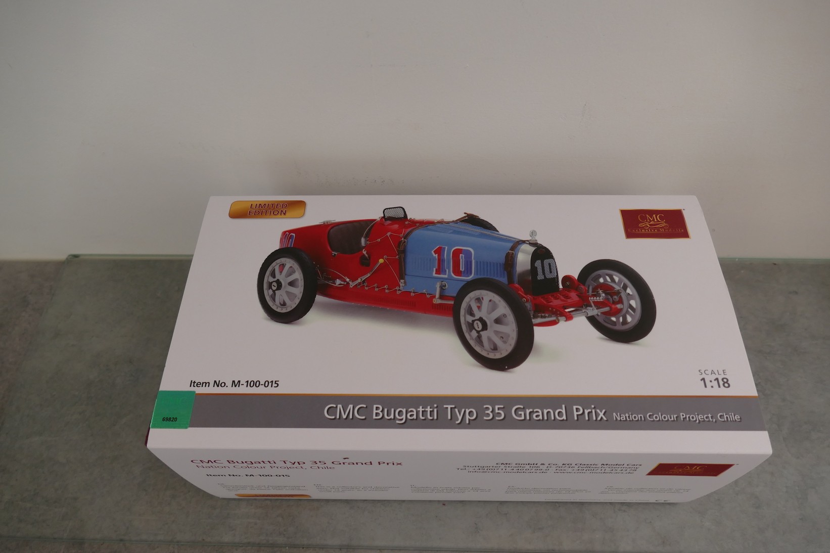 CMC Bugatti Typ 35 Grand Prix mint in box M-100-15 Chile