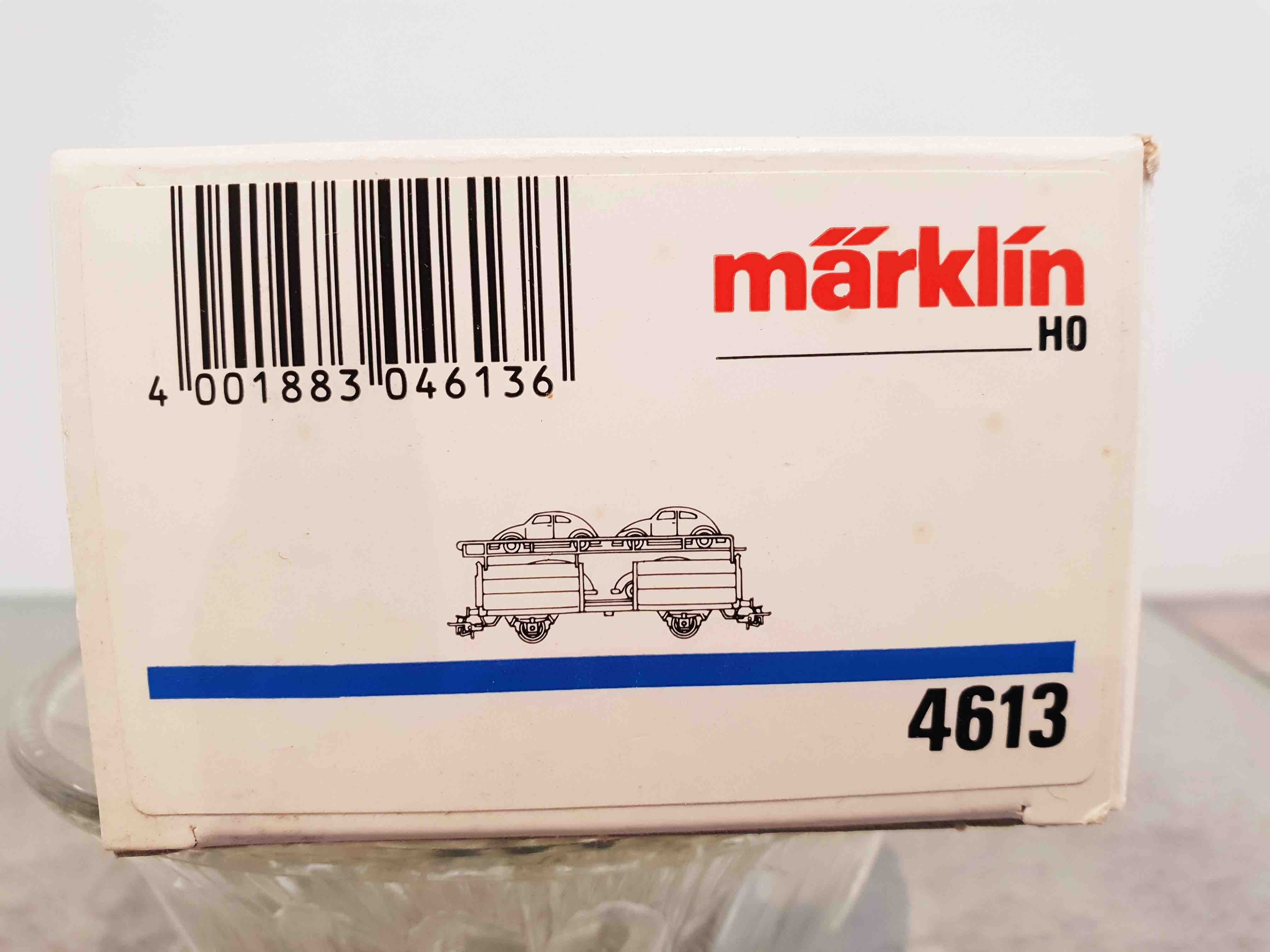 Märklin HO 4613 Wagon de Transport Voiture avec 4 VW Coccinelle