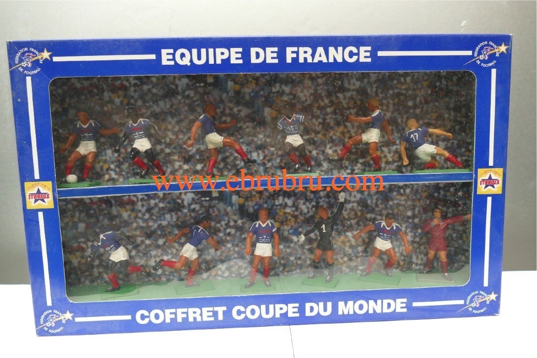 STARLUX COFFRET JOUEURS FOOTBALL EQUIPE DE FRANCE  dedicacé 1998