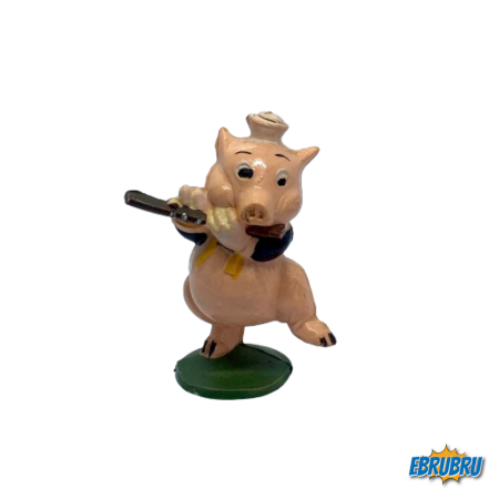 Petit cochon jouant de la flûte - JIM - Série Les 3 petits cochons