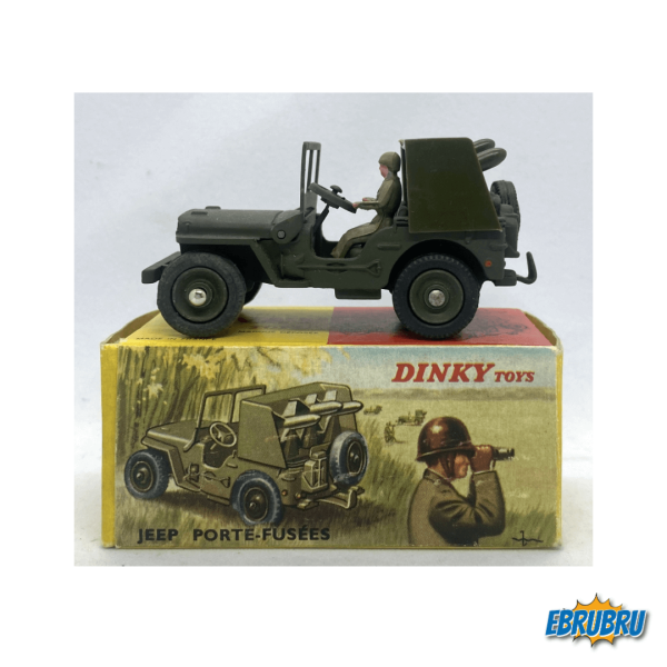 VOITURE JEEP PORTE FUSÉE MILITAIRE DINKY TOYS REF 828