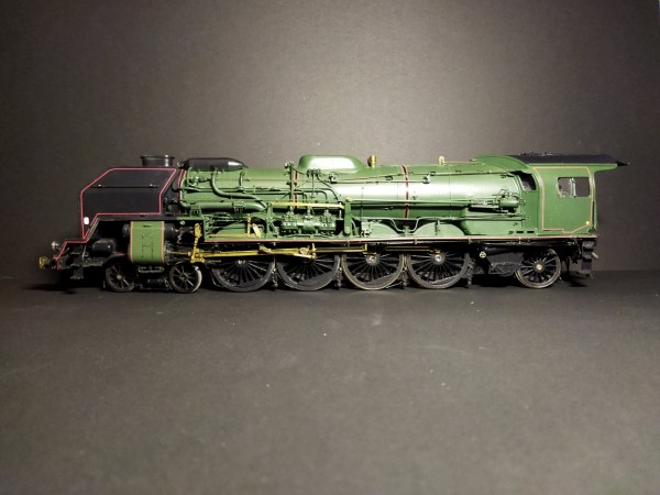 Locomotive 241 P à vapeur SNCF en laiton  echelle O