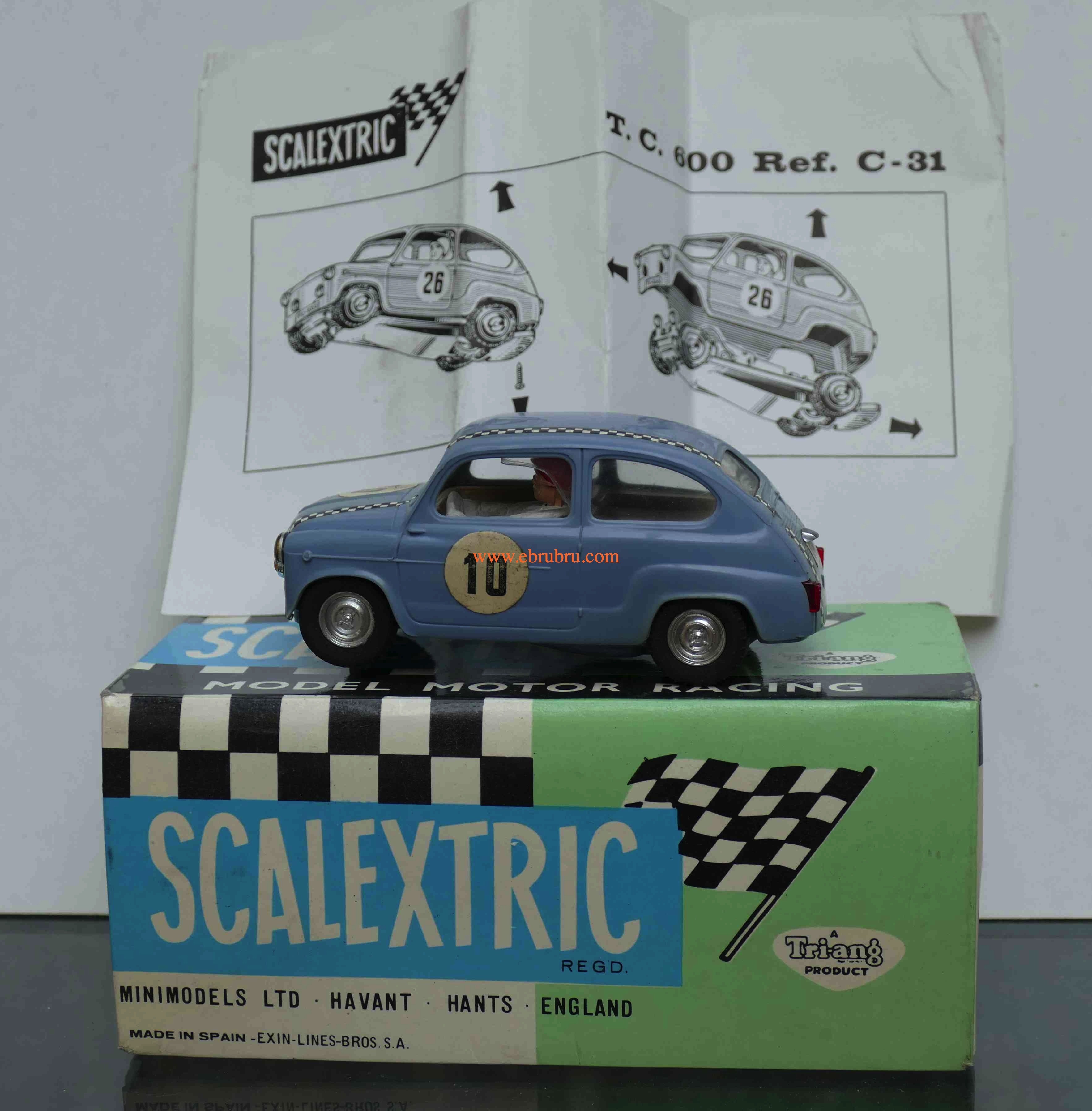 CFTC SEAT TC 600 SCALEXTRIC EXIN FIAT BLEU GRIS C31