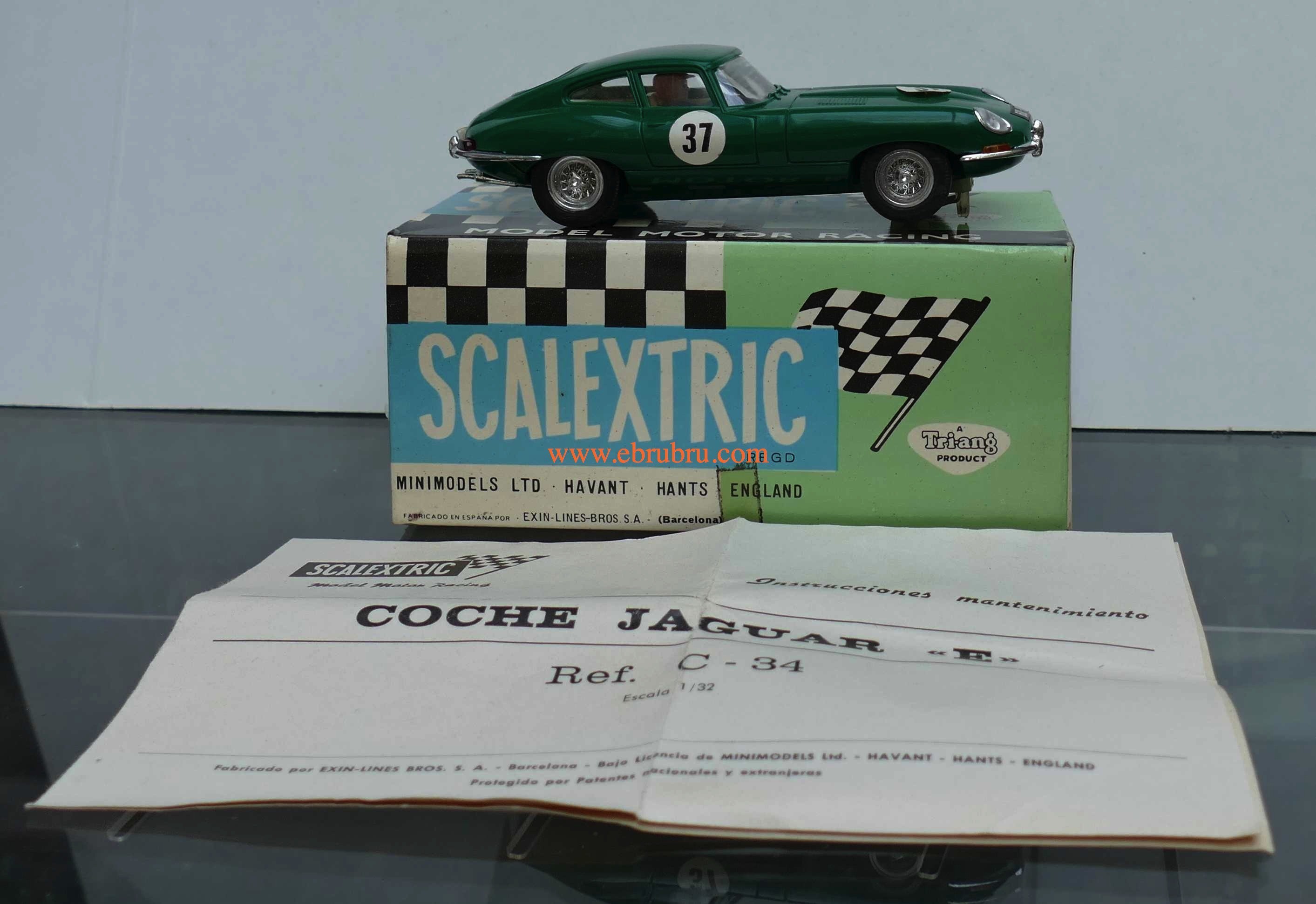 JAGUAR E VERTE SCALEXTRIC  EXIN REF C 34