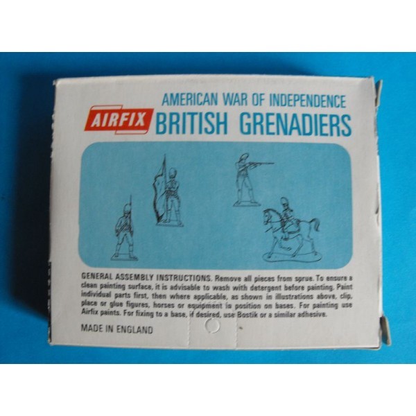 AIRFIX BLUE BOXE BRITISH GRENADIERS GUERRE D'INDEPENDANCE