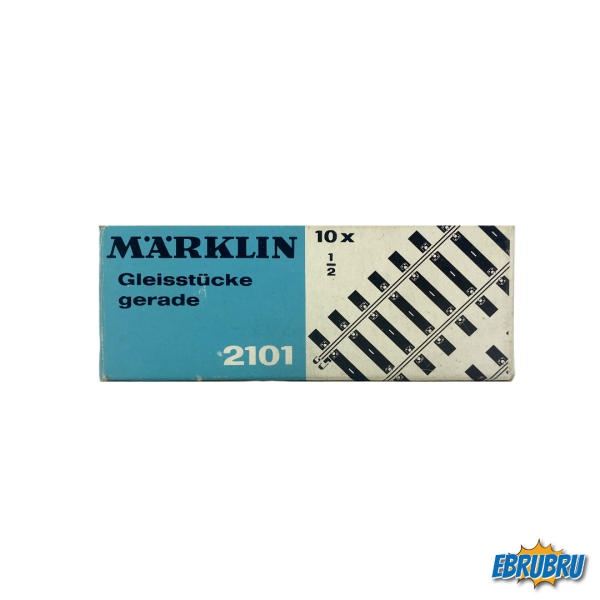 10 demi rails droits MARKLIN 2101