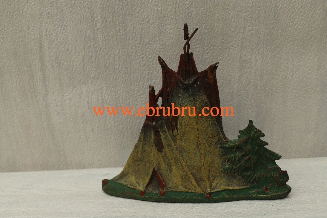 Silhouette teepee composition western Elastolin ref 6944