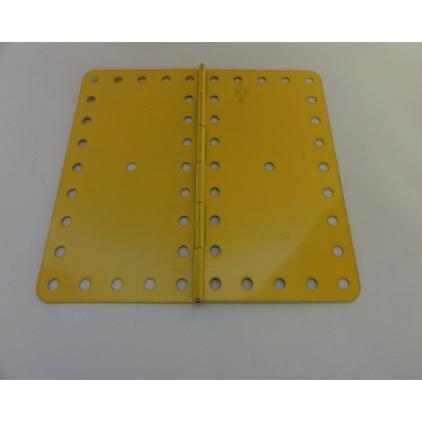 Plaque à charnière 115 x 60 mm Jaune MECCANO 198