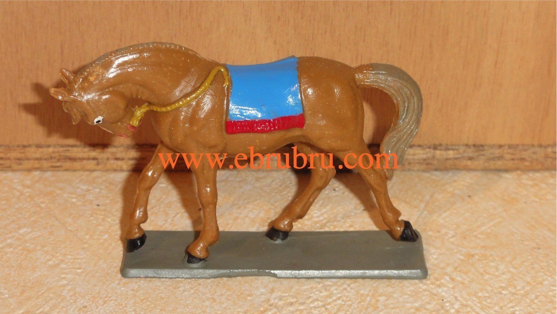 Cheval Marron couverture bleue Guerres Indiennes Starlux