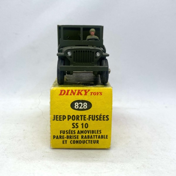 VOITURE JEEP PORTE FUSÉE MILITAIRE DINKY TOYS REF 828