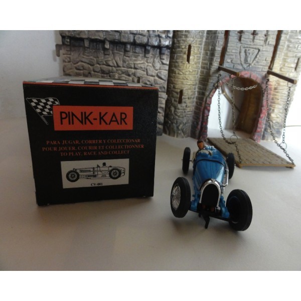 BUGATTI TYPE 59 BLEU PINK KAR TRAIN AVANT DIRECTIONNEL