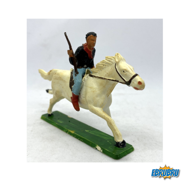 Cow Boys - Cavalier Fusil côté - Bleu - STARLUX 412