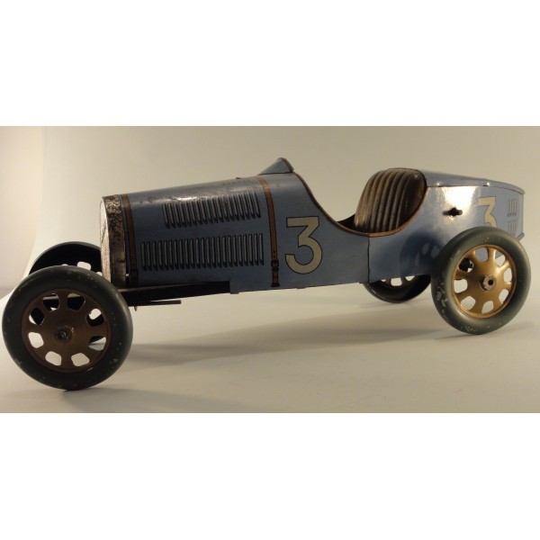 JEP  BUGATTI 35 BLEUE D'AVANT-GUERRE JOUET EN TÔLE