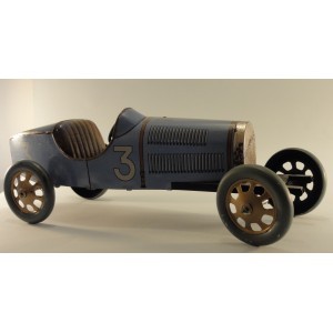 JEP  BUGATTI 35 BLEUE D'AVANT-GUERRE JOUET EN TÔLE