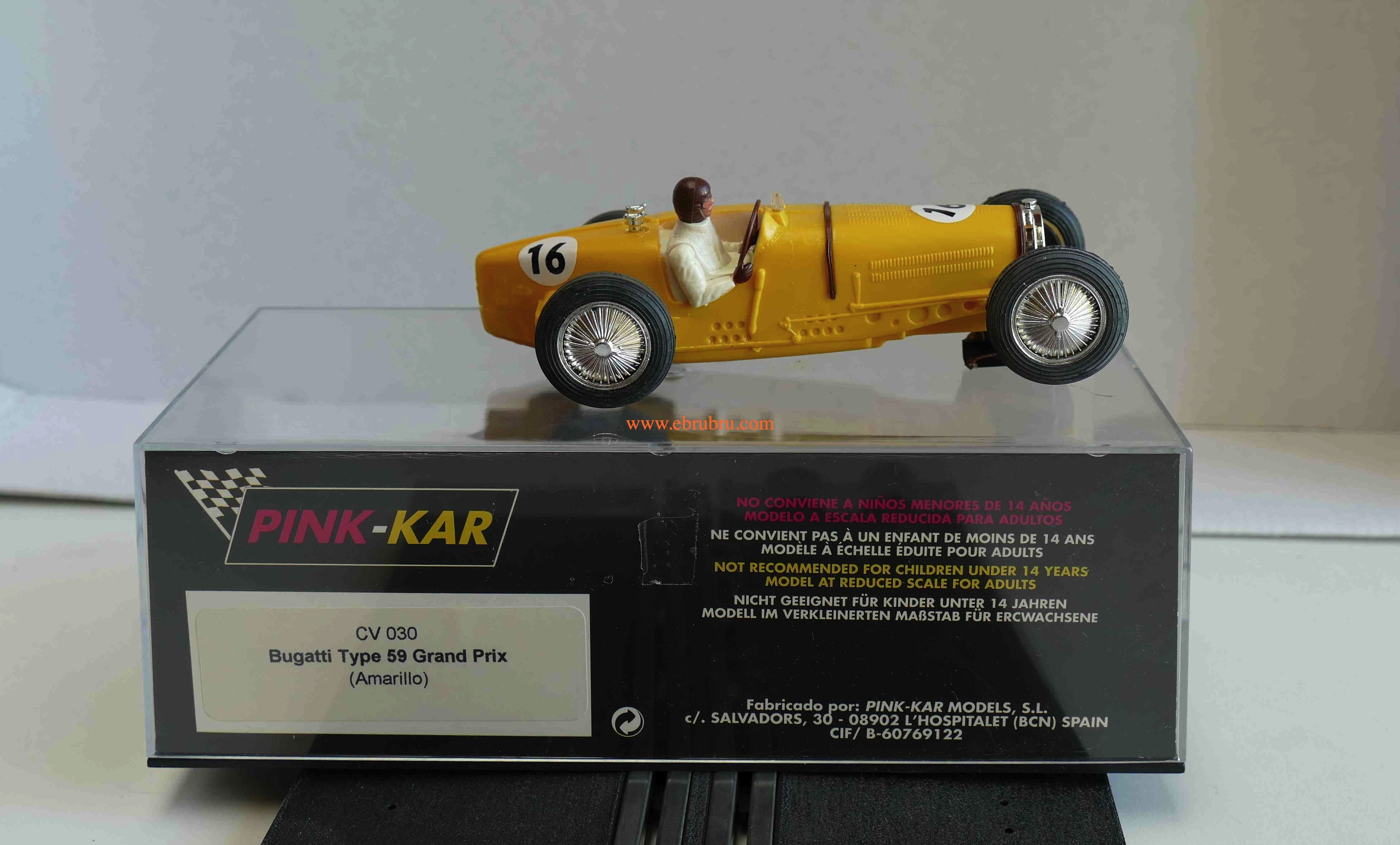 BUGATTI TYPE 59 JAUNE PINK KAR RÉF CV 030