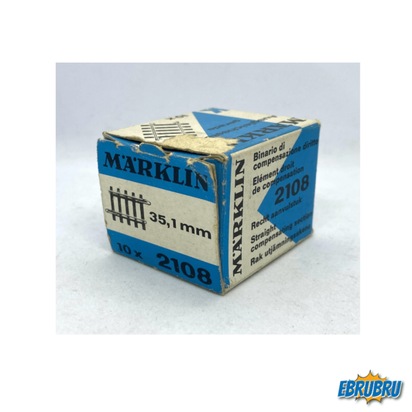 Voie K - 35,1mm - Boîte de 10 - MARKLIN HO 2108