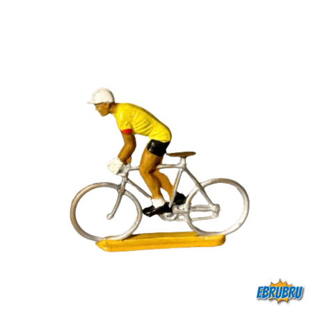 Coureur debout sur les pédales avec casquette Maillot jaune - STARLUX 