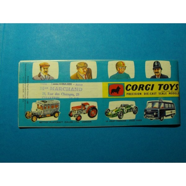 CATALOGUE CORGI TOYS 1966