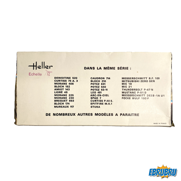 MESSERSCHMITT 109 G MAQUETTE D'AVION HELLER RÉF 076 BOITE JAUNE