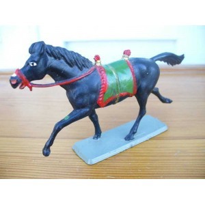 CHEVAL NOIR TROP Selle Vert Rouge